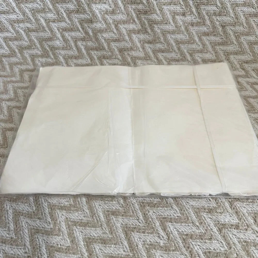 Vintage Madeira Hand Embroidered Pillowcases White Cotton Percale Floral NEW